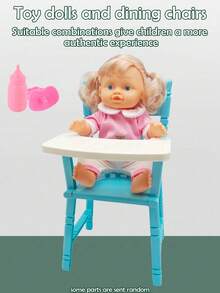 26厘米逼真娃娃，可尿尿、喝水、发出4种声音，配有奶瓶和奶嘴，粉色床，随机包含连衣裙印花，适合女孩的过家家礼物 - 粉紅色(衣服印刷隨機髮) - 查看 16