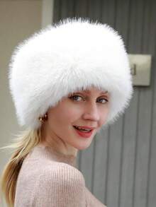 Outdoor Fashionable Casual Autumn/Winter Faux Fur Thick Warm Beanie Hat, Versatile Men Women Clothing Winter - Multicolor - View 2