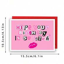 1 Pc Funny Birthday Card For Best Friend With Pop Culture Design Humorous Greeting Card For Her Perfect For Birthday Card Gift Card Greeting Card Thank You Card Christmas Card Wedding Party Graduation Party Any Occasion With Envelope - 彩色 - 查看 5