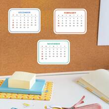 2 Sheets Simple 2026 Calendar Planner Stickers - Monthly Index Tabs, 12 Mini Monthly Tabs, Adhesive Divider Index Labels For Journals, Notebooks & Schedule Date Planning - Multicolor - View 6