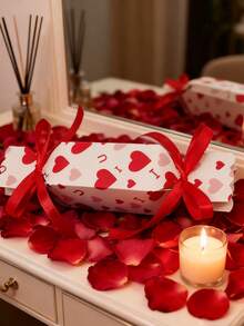 20pcs Heart-Shaped Paper Candy Boxes, Romantic Packaging For Candies, Chocolates, Cookies - Suitable For Party Favors, Birthday Decorations, Wedding & Valentine's Day Gifts, Home Decor, Scene Arrangement - Multicolor - View 10