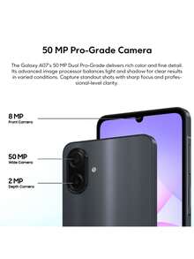 三星 Galaxy A07 4G 智能手机全球版，6.7 英寸沉浸式显示屏，90Hz 刷新率，5000 万像素后置摄像头，最高 10 倍数码变焦，纤薄时尚设计，IP54 防尘防水 *不含充电器，是送给孩子和父母的绝佳圣诞礼物 - 淺紫色 - 查看 3