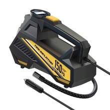 Carsun Portable Tire Inflator Pump, Suitable For Car Tires - Auto Accessories, 150PSI 12V DC Auto Inflator With Digital Pressure Gauge, Emergency LED Light For Bicycle, Balloon, Yellow - Wired - View 12
