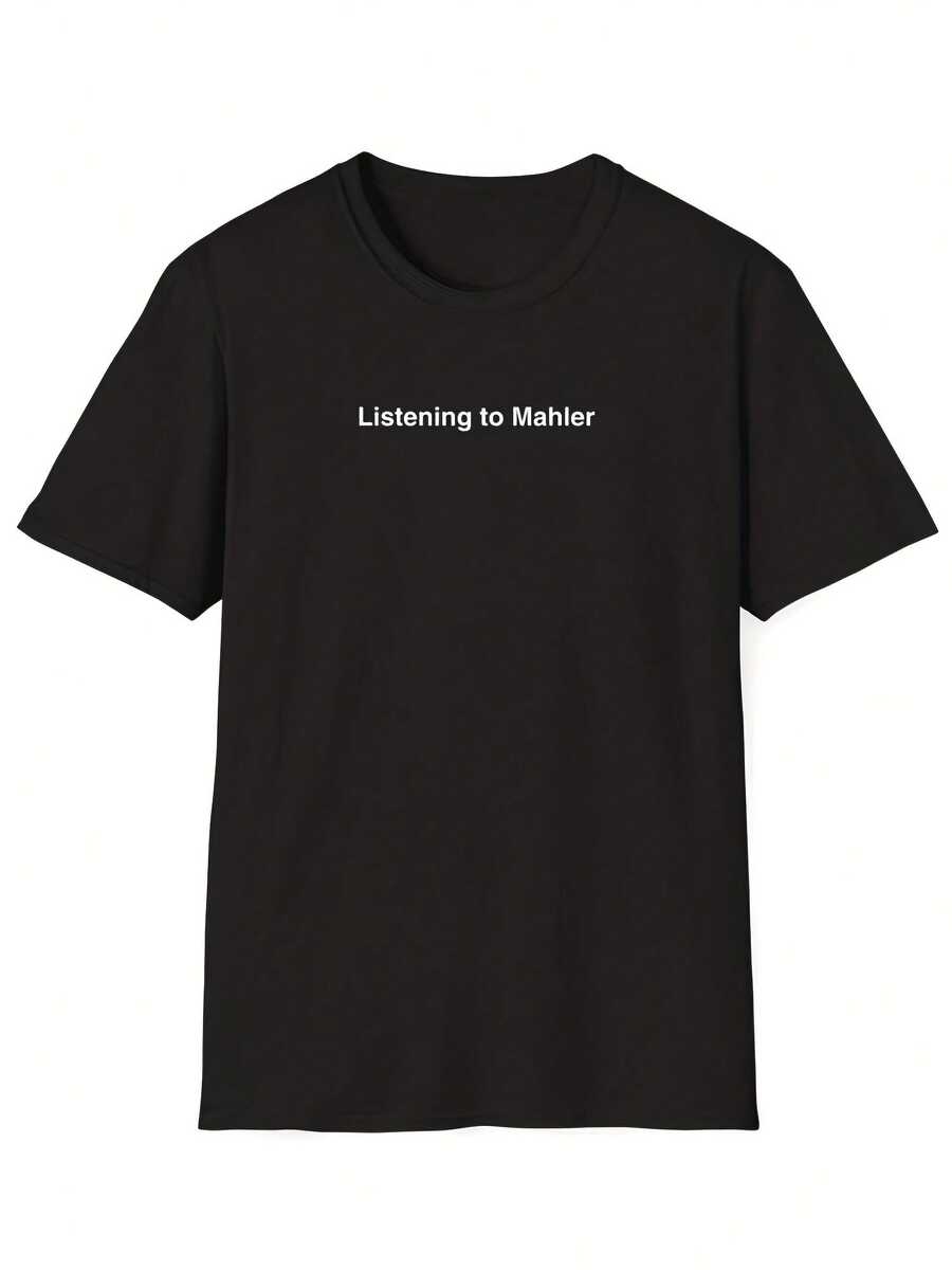 Listening To Mahler Shirt, Gustav Mahler, Classical Music Gift, Symphony Orchestra, Minimalist Short Sve Shirt For Wo &,This Fun Printed Casual T-Shirt Is The Perfect Gift For Valentine's Day/Christmas - 款式11 - 查看 1