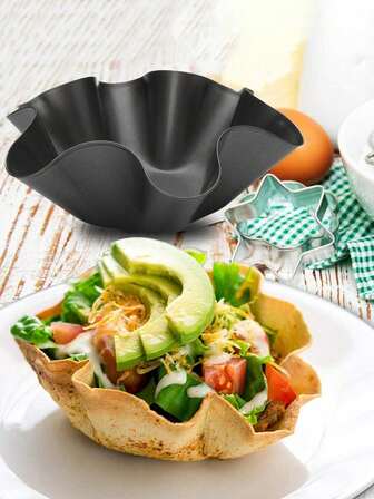 3pcs Petal-Shaped Non-Stick Carbon Steel Baking Bowl - A Multi-Functional Flower Mold For Tortillas, Salads, Etc