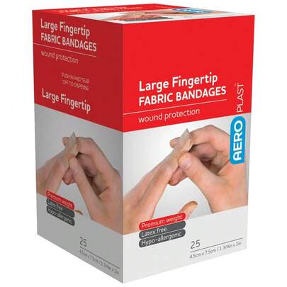 Premium Fabric Large Fingertip Plasters With Strong Adhesion, Breathable Hypoallergenic Latexfree Dressing For...