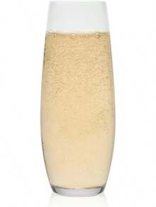 Libbey Juego de 6 Copas Flauta de Vidrio Stemless de 283 ml - Transparente - Ver 1