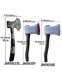 1pc Caribbean Pirate Axe Adult Toy, Halloween Costume Role Play Prop - Multicolor - View 4