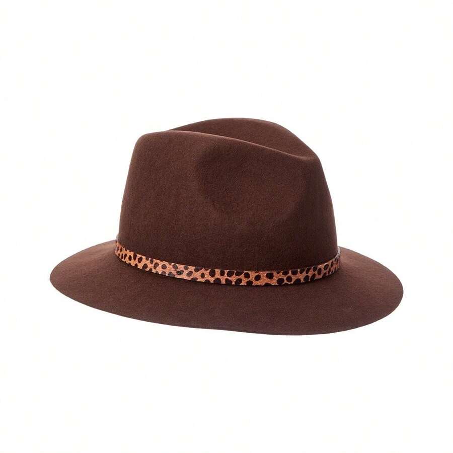 Bruno Magli Wool Felt Wool Fedora - màu nâu - Xem 1
