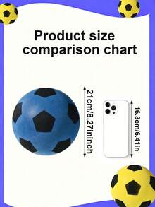 Silent Elastic Foam Soccer Ball | Soft PU Material, High Rebound | Quiet For Indoor Training/Activities | Abstract 3D Printed Design | Ideal Gift For Husband/Children/Sports Enthusiasts | Excellent Gift Choice For Thanksgiving/Christmas/Halloween/New Year | Suitable For Parent-Child Interaction, - Multicolor - View 14