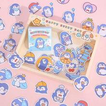 300 Sheets Cute Cartoon Animals Mini Scrapbooking Stickers Set Washi Decoration Materia Background Sticker For DIY Art Crafts Journaling Notebook Diary Planner Stationery Supplies Back To School - Màu vàng - Xem 7