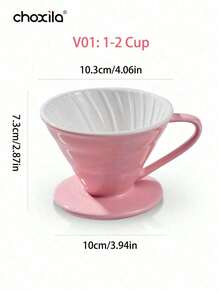 choxila 1 cái phễu pha cà phê gốm V01/V02, bộ lọc cà phê rót thủ công, cốc lọc cà phê dùng chung, phễu pha cà phê hình nón tái sử dụng, phụ kiện cà phê, đồ dùng học tập - Cốc lọc - Xem 15
