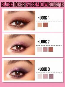 MISSLYN - 15色珠光哑光黑色小丑眼影盘，暖棕色烟熏眼妆，高显色度，易于晕染，适合Y2K、派对、海滩、旅行、假日、送礼、时尚女孩、化妆品、角色扮演、春夏，色彩鲜艳，营造迷人氛围，自然色调 - #4 Royal Joker - 查看 7