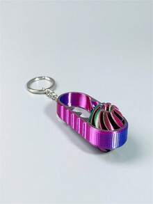 1 pieza Juguete de escritorio con estructura 3D impresa en espiral, juguete de remolino de dos colores, mejor juguete antiestrés para la oficina, regalo de fiesta de cumpleaños, regalo perfecto - Multicolor - Ver 11