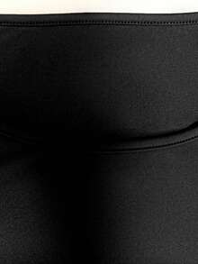 3pcs Plus Size Women Casual Plant Print Jacket + Round Neck Sleeveless Top + Elastic Waist Straight Leg Pants Suit, Commuting Outfit, Autumn/Winter - Black - View 8