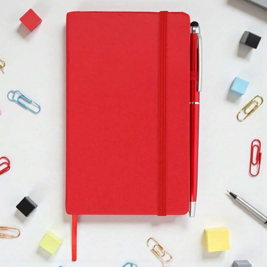 PromoClick Mini libreta de 80 hojas con boligrafo touch