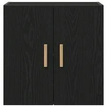 vidaXL Armadio da parete in finitura effetto quercia nera, 60 x 30 x 60 cm, in legno - nero - Visualizzare 7