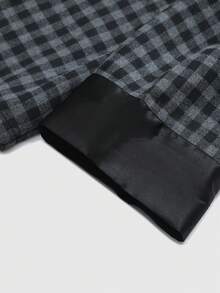 New Men's Fashion Casual Sleepwear Set, Long Sleeve Robe And Pants - Black - View 5