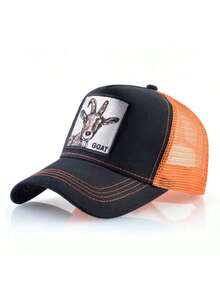 KKISSBAOBEI 1 st lastbilshatt med broderad getlapp, lämplig för avslappnad, sport, resor - Multifärgad - Visa 5