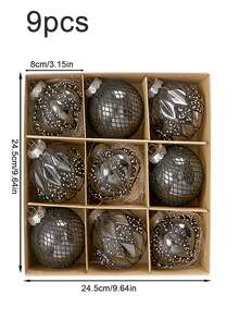 Cirelle 6pcs/9pcs Clear Plastic Christmas Ball Ornaments, Champagne Balls For Tree Decoration - Shatterproof For Holiday Wedding Party Gifts Home Decor Christmas Decorations Room Decor Winter