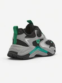 Balabala Kids Unisex Chunky Sneakers, 2025 Spring Autumn Outdoor Non-Slip - Black and Gray - View 5