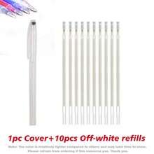 Set de 10 bolígrafos mágicos borrables con calor, bolígrafos de tela sensibles a la temperatura que desaparecen, accesorios de marcado y etiquetado para costura y manualidades DIY