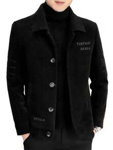 Chaqueta Con Capucha De Suéter De Punto De Moda Para Hombres - Gris Oscuro - Ver 2
