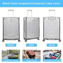 重型高品质 PVC 行李箱罩，透明设计和伸缩手柄罩 - 防刮旅行行李箱保护套，适合大多数尺寸，防尘防撞
