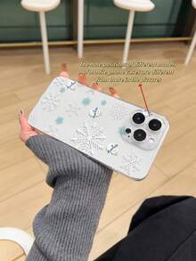 1pc Thick Transparent Anti-Drop UV Painted Pink TPU Phone Case With Winter Pattern Design, Compatible With IPhone 17/17 Air/17 Pro/17 Pro Max, 16/16 Plus/16 Pro/16 Pro Max, 15/15 Plus/15 Pro/15 Pro Max, Galaxy S25 Ultra, S24 Ultra, S22, S21 Ultra, S21 FE 5G, S23, S23+, S23 Ultra, S24, A13 5G A22 Series. Provides Lens Protection And Can Be Used As A Protective Cover, Suitable As A New Year, Christmas, Halloween Or Valentine's Day Gift.