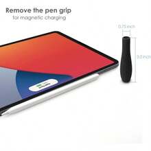 Ergonomics Grip Holder Silicone Protective Sleeve Cover For Apple Pencil 1st 2nd Generation IPad Pro 11'' 12.9'' 2021 2020 2018 Stylus Accessories Kits Black - 黑色 - 查看 2