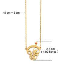 1件泰米尔语“唵”字印度教符号吊坠项链，女士女孩不锈钢印度宗教饰品 - 彩色 - 查看 15