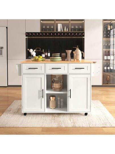 139x46(71)X91.5cm Dining Trolley/Sideboard, Black Body + Solid Wood Grain Worktop, Fold-Down Worktop, Storage Door, Casters, Replaceable Solid Wood Feet, Suitable For Dining Room, Kitchen. 139x46(71)X91.5cm Serving Trolley/Side Cabinet, Grey Solid Wood Veneer For The Body + White Marble Veneer Decoration For The Worktop, Cabinet/Fold-Down Worktop/Storage Doors/R view 7