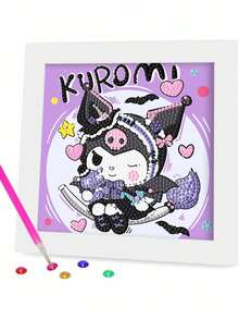 3D Diamond Painting Kits - Sanrio Characters (Hello Kitty, Pompompurin, Kuromi, My Melody), DIY Handmade Craft Decor, Creative Gift For Kids, Birthday, Holiday - Multicolor - View 10