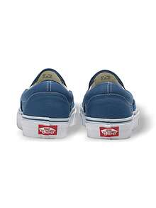 Vans 女士休闲一脚蹬鞋，轻便透气，舒适缓震，厚底设计，饰有品牌标志，亲肤百搭，适合日常穿着、健身通勤、下班后休闲旅行、约会等场合，海军蓝 VN000EYENVY - 藍色 - 查看 5