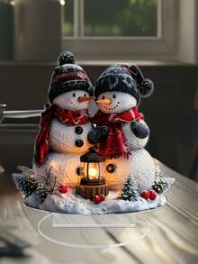 New Cross-Border Christmas Santa Claus Desktop Decor, Acrylic Home Office Ornament, Christmas Decoration - Multicolor - View 6