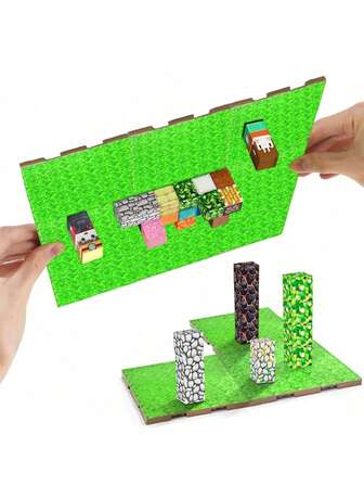 Bloques magnéticos - Bloques de construcción magnéticos con base, imanes apilables para niños, juguete sensorial para niños pequeños, aprendizaje STEM, regalos de Navidad para niños y niñas de 3+ años