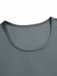 Men Solid Color Sleeveless Gym Tank Top Muscle Fit Workout Fitness Vest - View 5