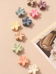 10/20/30/50个装 Morandi 彩色雏菊发夹，2.5厘米，可爱简约花朵发爪，女士冬季发饰，优雅爪夹，夏季、假日、旅行、节日、派对适用 - 多色 - 查看 3