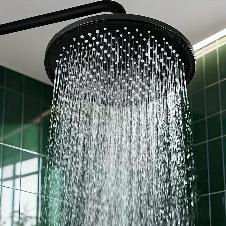 23cm/9.1in Large Panel High Pressure Shower Head, Suitable For High Water Pressure Areas, Universal 4-Inch Connection