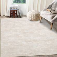 Foldable Modern Area Rug 120 - 240 Cm For Living Room Machine Washable Non-Slip Large Folding Bedroom Rugs For Office Dining Room - 米色 - 查看 1