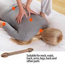 1 Set Natural Wooden Massage Stick - Multi-Functional Wooden Massage Tool For Relaxation, Fatigue Relief, Foot Soothing, Serves As Gua Sha Tool For Full Body Massage - Multicolor - View 9