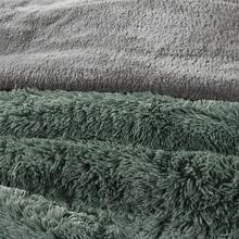 cobertor super grueso everest reverso borrega Matrimonial xl jumbo vianney pelo alto invierno cálido, cobija invierno premium, manta matrimonial gruesa, textil cálido moderno, cobertor jumbo pelo alto - Verde - Ver 5