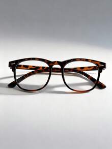 1 par de gafas ópticas con montura cuadrada unisex, gafas con bloqueo de luz azul con estilo universitario para uso diario