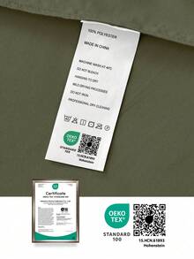 2pcs Supersoft Plain Pillowcases, Lightweight Cloud-Like Feel Bedding, Envelope Closure, Oeko-Tex Certified - Olive Green - View 9