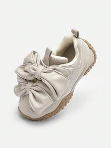 Balabala Kids Girls Sneakers, 2025 Spring Autumn Chunky Sneakers, Ballet Style - Gray Tone - View 6