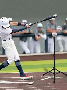 一套棒球击球座训练器材，可调节击球座支架，棒球/垒球练习训练器 - 彩色 - 查看 1