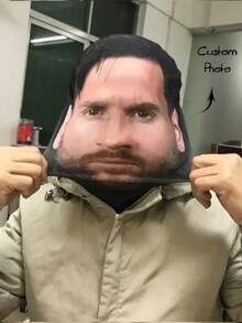 1件装酷炫圣诞恶作剧全脸3D防尘防紫外线拉法帽/化妆舞会/面部表演/搞笑/头饰，男女皆宜，适用于万圣节、化妆舞会、舞台表演、搞笑、恶作剧、骑行等场合。