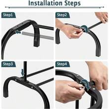 Black Metal Clothes Rail - Garment Rack With Bottom Shoe Rack Storage Shelf For Coats Skirts Sweaters Steel - Default - View 6