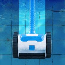 Suction Pool Cleaner, Automatic Pool Vacuum Cleaner, Suction Side Automatic Pool Cleaner, Suction Vacuum Pool Sweeper With 2 Wheels, For In-Ground Pool And Above-Ground Pool Up To 20 X 40 Ft - Blue - View 1