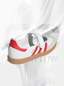 Adidas Samba Jane White Red Gum (GS)– Lifestyle Sneakers – Shoes For Women - Vintage -Spring & Summer-Inspired Running Shoes, Shock-Absorbing Comfort, Gym To Streetwear Casual Wear-Easter Gift–JR7435 - Cloud White/Red/Gum - 查看 3